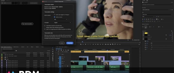 Adobe lance le Speech to Text sur Premiere Pro et le rendu multi-images sur After Effects