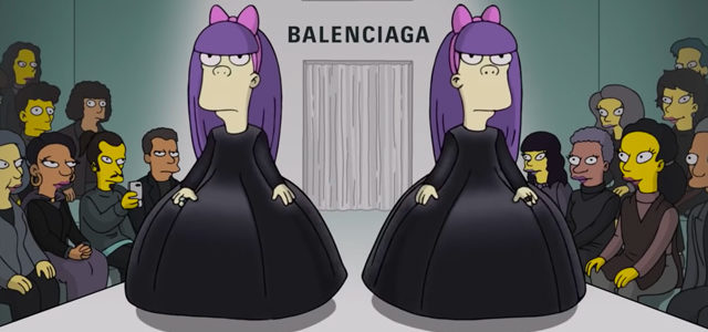 Balenciaga présente sa collection dans un épisode inédit des Simpson