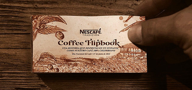 Nescafé présente un Flipbook entièrement peint avec du café