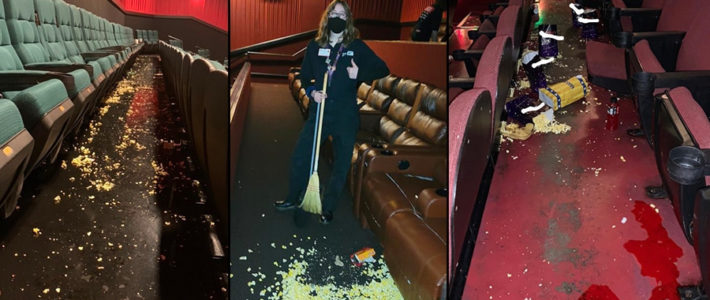 Sa photo d’une salle de cinéma « poubelle » devient virale