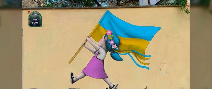 Paris : un street art Rue Buot en soutien à l’Ukraine