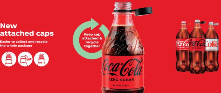 Coca-Cola fixe les bouchons à ses bouteilles pour réduire ses déchets